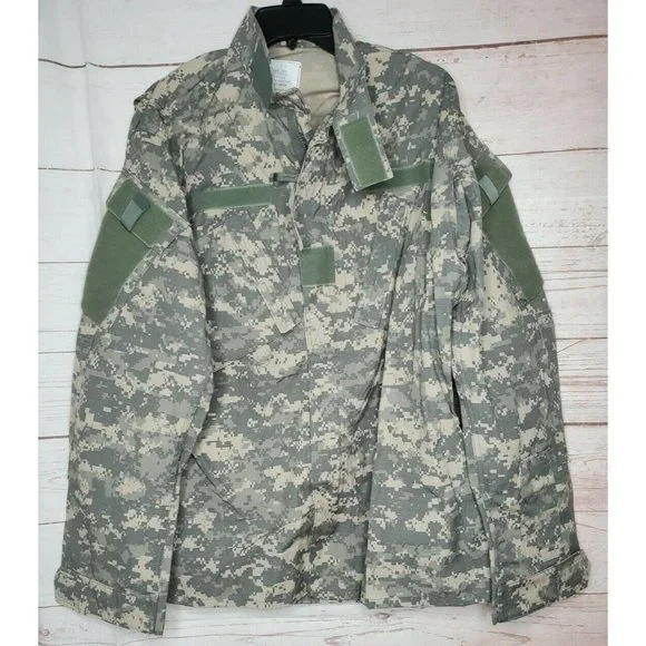 Military Army Combat Uniform Digital Camo Size Medium Long Field Jacket Coat
